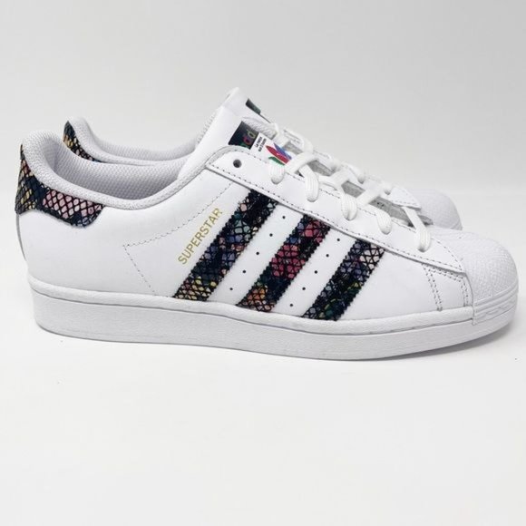 SOLD ADIDAS Superstar Snakeskin Cloud White Multi Color - Picture 4 of 15